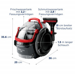 BISSELL 1558N Spotclean Pro Fleckenreiniger, Netzbetrieb