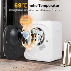 COSTWAY Mini 5KG, LED Touch-Screen Wäschetrockner