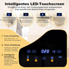 COSTWAY Mini 5KG, LED Touch-Screen Wäschetrockner