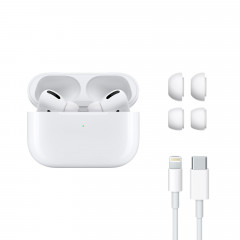 APPLE AIRPODS PRO MIT WIRELESS CHARGING CASE MWP22ZM/A, In-ear Kopfhörer Bluetooth Weiß