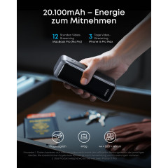 ANKER A110BH11 Prime, 3 Ports Powerbank 20100mAh Schwarz