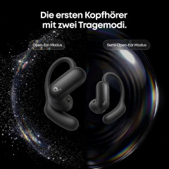 SOUNDCORE BY ANKER AeroFit 2 Pro, Open-ear Kopfhörer Bluetooth Mattes Schwarz