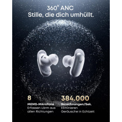 SOUNDCORE BY ANKER Liberty 5 Pro TWS, Anrufqualität 10 Mikros, Noise Cancelling, ANC 4.0, Hi-Res, In-ear Kopfhörer Bluetooth White