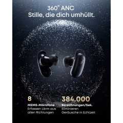 SOUNDCORE BY ANKER Liberty 5 Pro TWS, Anrufqualität 10 Mikros, Noise Cancelling, ANC 4.0, Hi-Res, In-ear Kopfhörer Bluetooth Black