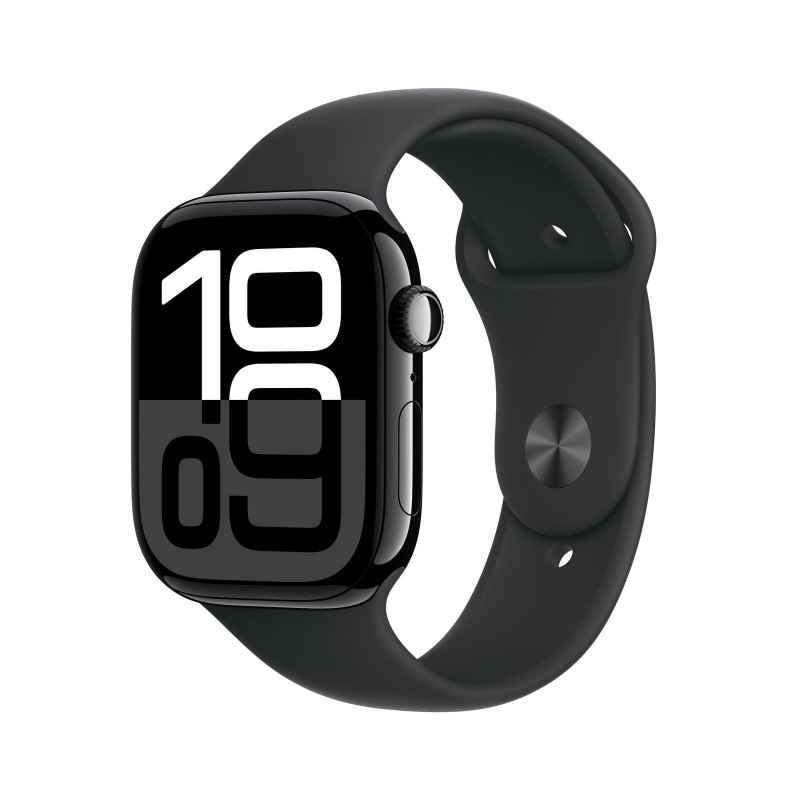 APPLE Series 10 Smartwatch Aluminium Fluorelastomer, 160 - 210 mm, Diamantschwarz