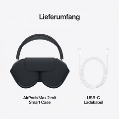 APPLE AirPods Max 2, Over-ear Kopfhörer Bluetooth Mitternacht