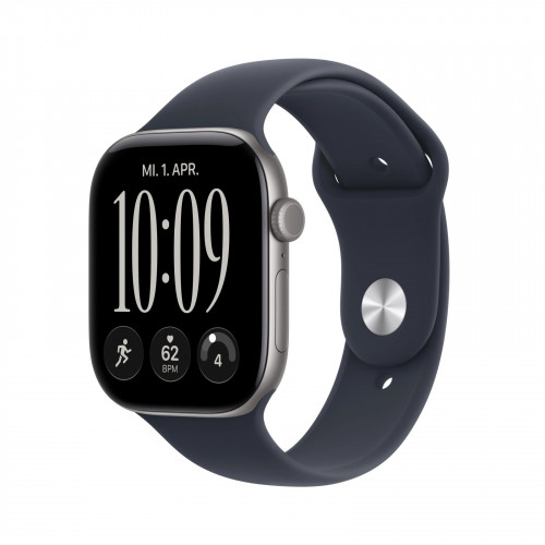 APPLE Watch Series 12 GPS 46, 2026 Smartwatch Aluminium Fluorelastomer, 160-210 mm, Space Grau
