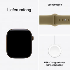 APPLE Watch Series 12 GPS 46, 2026 Smartwatch Aluminium Fluorelastomer, 160-210 mm, Dunkelbronze