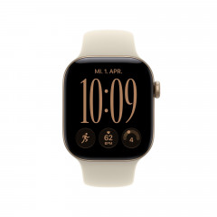 APPLE Watch Series 12 Cellular 42, 2026 Smartwatch Aluminium Fluorelastomer, 130-180 mm, Lichtgold