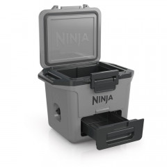Ninja FB131EUGY Mobile Kühlbox (28 L Volumen, hält Eis bis zu 6 Tage, Trockenlagerung, abschließbarer Deckel, grey)