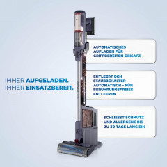 SHARK BU3621EUT PowerLite Clean & Empty, Akku-Staubsauger für Tierhaare, Stielsauger, Akkubetrieb