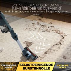 SHARK IA3246EUTBL PowerDetect Speed Luxe Collection Clean & Empty Akku-Staubsauger, Stielsauger, Akkubetrieb, 350 Watt