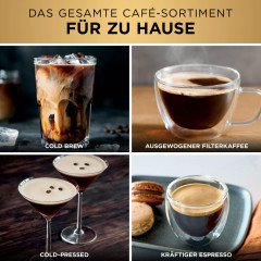NINJA ES655EU Luxe Café Premier Plus, 3-in-1 Espresso-, Cold Brew- und Filterkaffeemaschine, Kaffeemaschine Silber