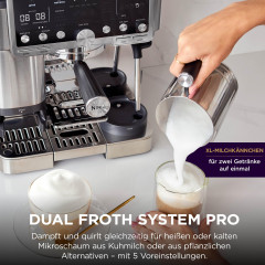 NINJA ES655EU Luxe Café Premier Plus, 3-in-1 Espresso-, Cold Brew- und Filterkaffeemaschine, Kaffeemaschine Silber