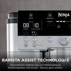 NINJA ES655EU Luxe Café Premier Plus, 3-in-1 Espresso-, Cold Brew- und Filterkaffeemaschine, Kaffeemaschine Silber