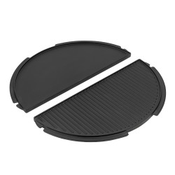 Big Green Egg Halbrunde Grillplatte aus Gusseisen L