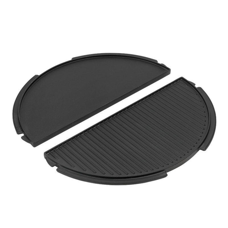 Big Green Egg Halbrunde Grillplatte aus Gusseisen L