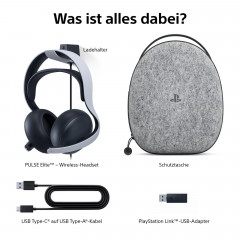 SONY PlayStation Pulse Elite Wireless + Case, Over-ear Gaming Headset Bluetooth Weiß