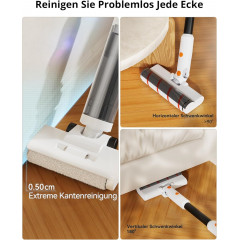JONR ED20 Pro Nass Trockensauger,4in1 Akku Staubsauger Nass Trockensauger, Weiß