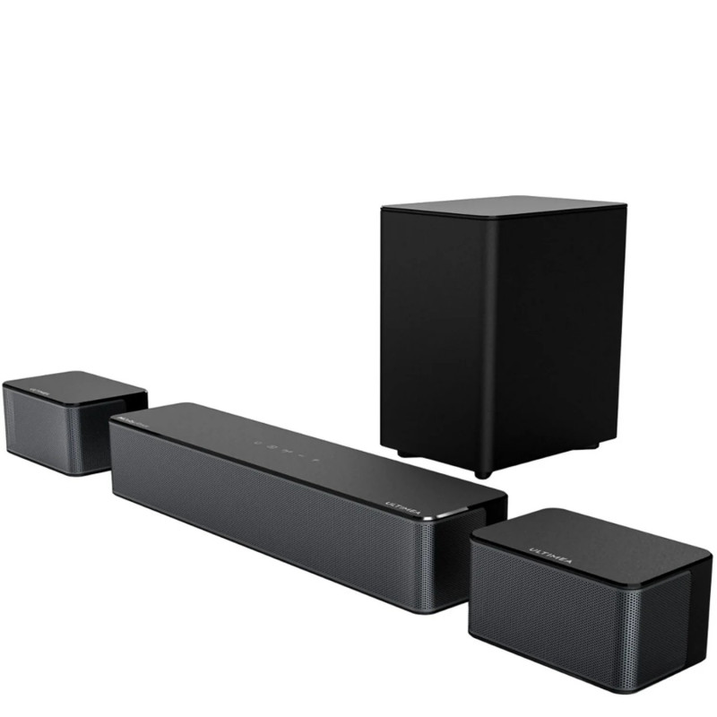 ULTIMEA Poseidon M4T 5.1 Heimkino Soundsystem mit Dolby Atmos, Soundbar, Schwarz