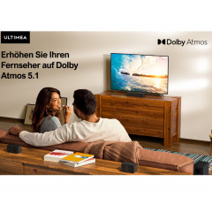 ULTIMEA Poseidon M4T 5.1 Heimkino Soundsystem mit Dolby Atmos, Soundbar, Schwarz