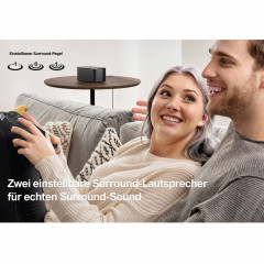 ULTIMEA Poseidon M4T 5.1 Heimkino Soundsystem mit Dolby Atmos, Soundbar, Schwarz