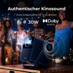 ULTIMEA Poseidon E40 Smart Projektor, Android TV, Netflix Beamer(Full-HD, 3D, 1000 ANSI-Lumen)