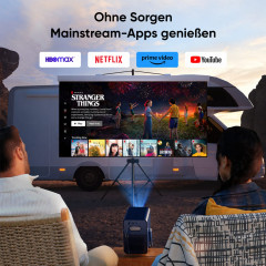 ULTIMEA Poseidon E40 Smart Projektor, Android TV, Netflix Beamer(Full-HD, 3D, 1000 ANSI-Lumen)