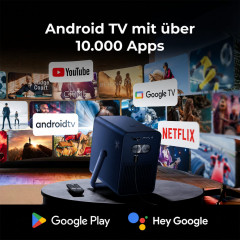 ULTIMEA Poseidon E40 Smart Projektor, Android TV, Netflix Beamer(Full-HD, 3D, 1000 ANSI-Lumen)