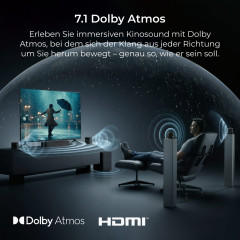 ULTIMEA Aura S5T - 7.1 Dolby Atmos Surround Soundsystem, Soundbar, Schwarz
