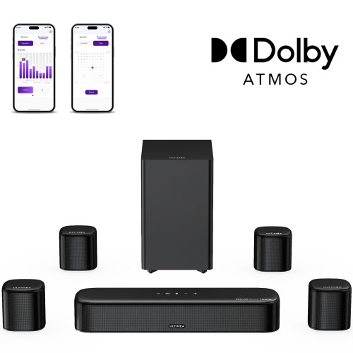 ULTIMEA Aura S5T - 7.1 Dolby Atmos Surround Soundsystem, Soundbar, Schwarz