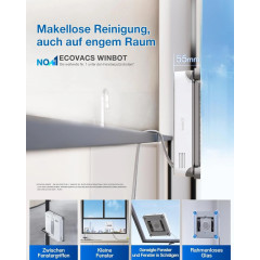 ECOVACS WINBOT MINI 2 Fensterputzroboter, Weiß
