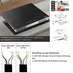 KB ELEMENTS ELK111AS Induktion (59 cm breit, 4 Kochfelder)