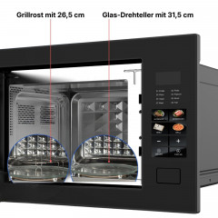 KB ELEMENTS ELK25MB1, Einbaumikrowelle (850 Watt, 25 l Garraum-Volumen, Grillfunktion)