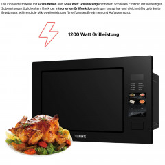KB ELEMENTS ELK25MB1, Einbaumikrowelle (850 Watt, 25 l Garraum-Volumen, Grillfunktion)