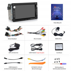 JUNSUN VW Polo 9N Golf 4 Passat B5 T5 GPS Internetradio, FM, Black