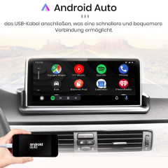 JUNSUN CarPlay BMW 3er E90 E91 E92 RADIO, Internet Radio, Bluetooth, Schwarz