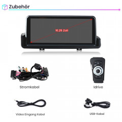 JUNSUN CarPlay BMW 3er E90 E91 E92 RADIO, Internet Radio, Bluetooth, Schwarz