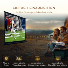 AURZEN EAZZE D1 Beamer(HDR 4K, 200 ANSI-Lumen)