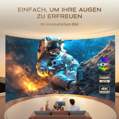 AURZEN EAZZE D1 Beamer(HDR 4K, 200 ANSI-Lumen)