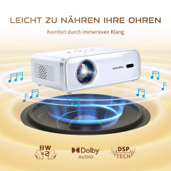 AURZEN EAZZE D1 Beamer(HDR 4K, 200 ANSI-Lumen)