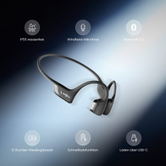 SHOKZ OpenRun Pro 2 Mini, Open-ear Kopfhörer Bluetooth Black