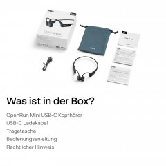 SHOKZ OpenRun Mini USB-C, Open-ear Kopfhörer Black