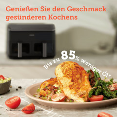 COSORI Dual Basket 8,5-Liter Black Air Fryer Keramikbeschichtung Heißluftfritteuse