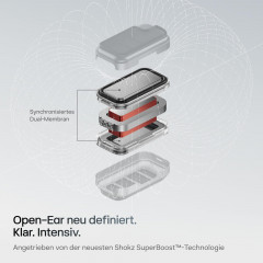 SHOKZ OpenFit Pro, Open-ear Kopfhörer Bluetooth Schwarz