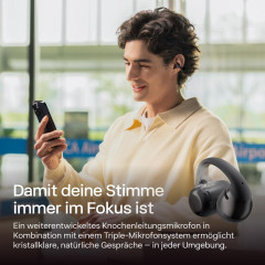 SHOKZ OpenDots 2, Open-ear Kopfhörer Bluetooth Black