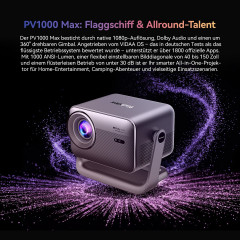 BLACKVIEW PV1000 Max Beamer(Full-HD, 1000 ANSI-Lumen)