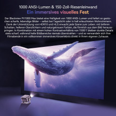 BLACKVIEW PV1000 Max Beamer(Full-HD, 1000 ANSI-Lumen)