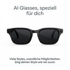 META Fury, Klassisches Schwarz, Gläser: Transitions® Grau AI Glasses
