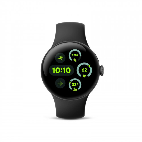 GOOGLE PIXEL WATCH 3 41MM/LTE/BLACK/BLACK Smartwatch Aluminium Fluorelastomer, 130–175 mm, 165–210 mm, Obsidian